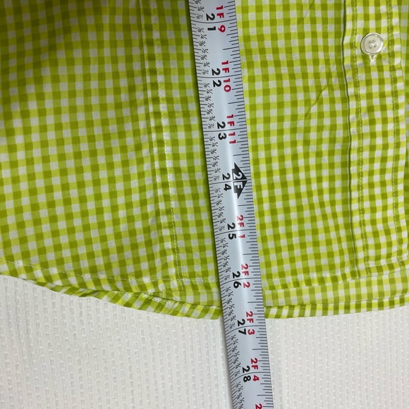 Michael Kors Lime Checkered Button Down Shirt - Picture 10 of 11